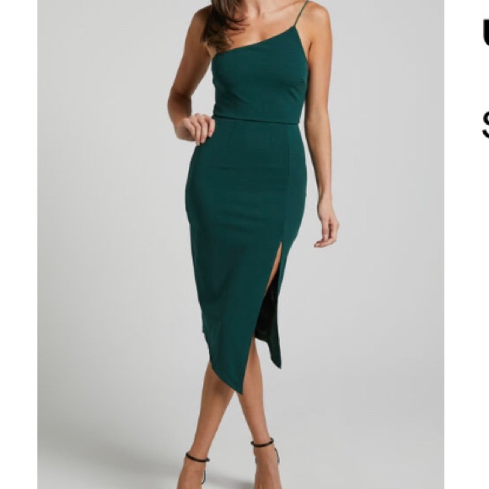 Life Changing Midi Dress in Emerald Green